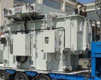 Mobile substation transformer during short-circuit test at KEMA