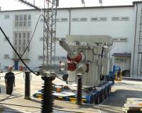 Mobile substation transformer during short-circuit test at KEMA